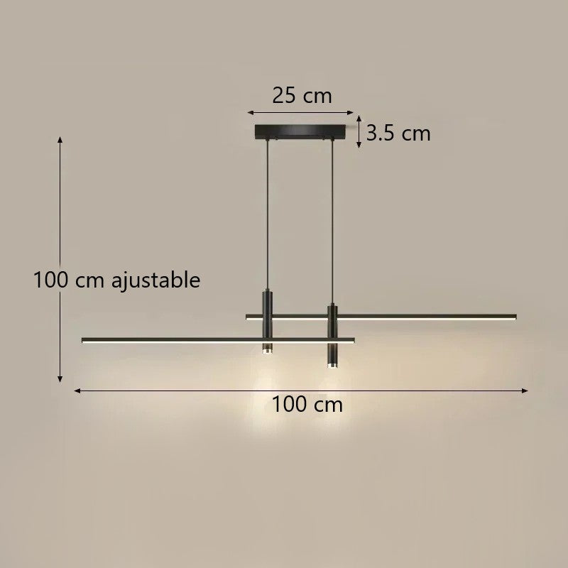 Suspension luminaire spots au design minimaliste et moderne