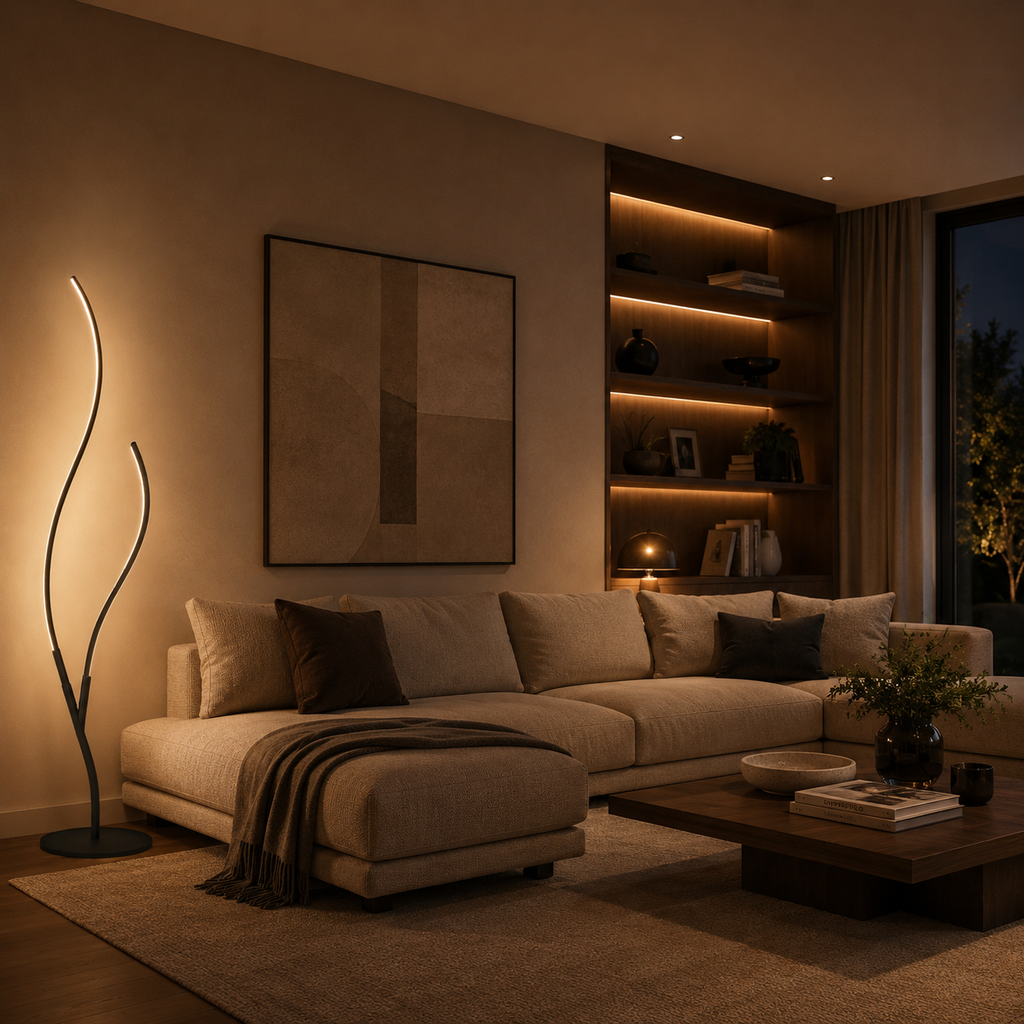 Lampadaire LED Dual Curve