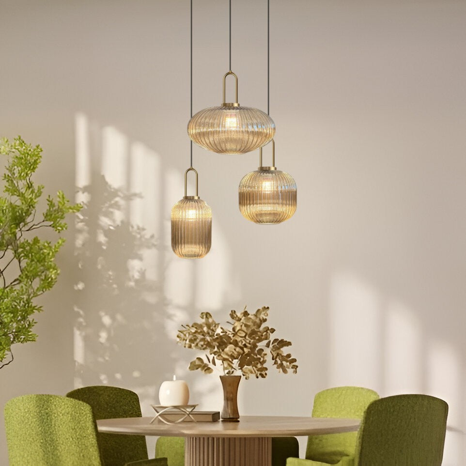 Suspension en verre Vintage | 3 Suspensions