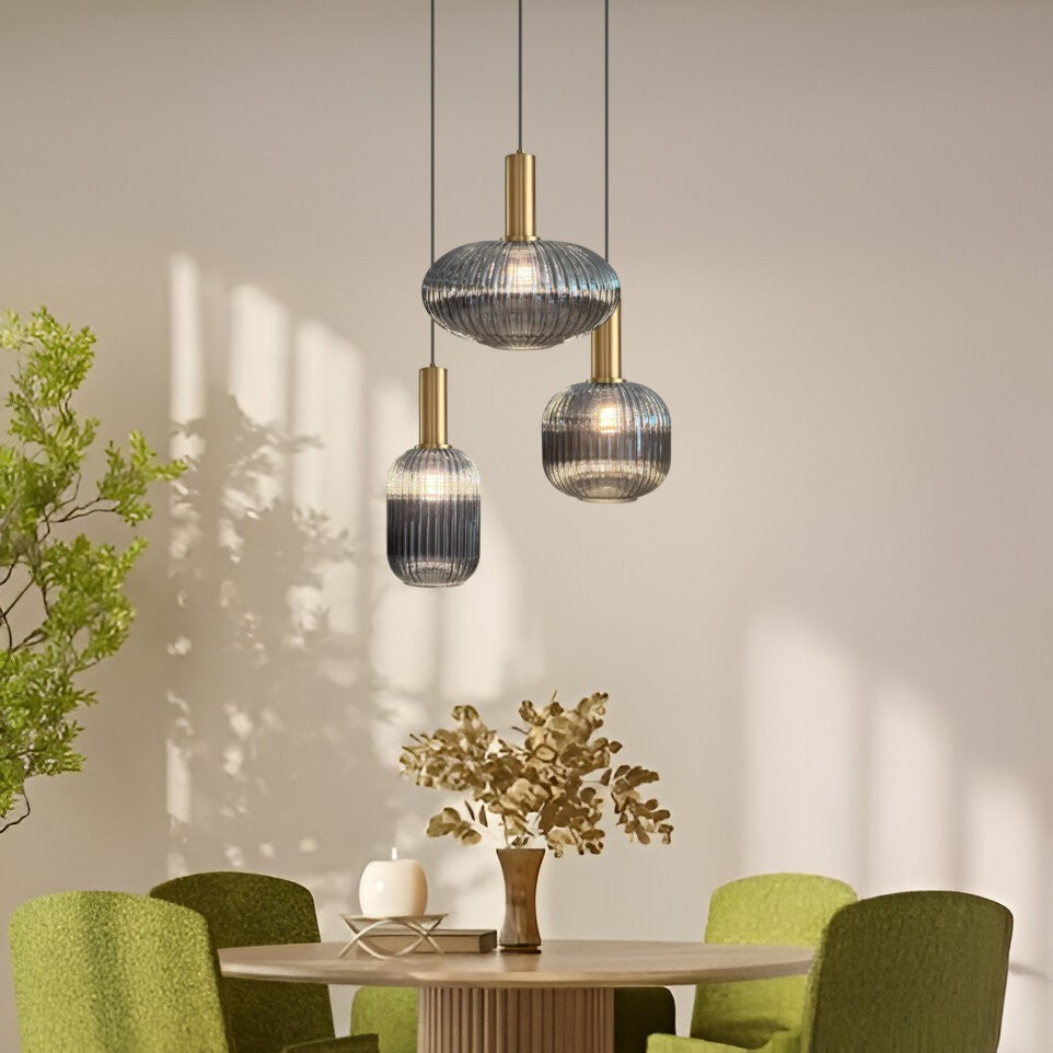Suspension en verre Vintage | 3 Suspensions