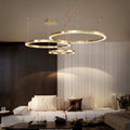 Lustre anneaux suspendus en Aluminium à LED