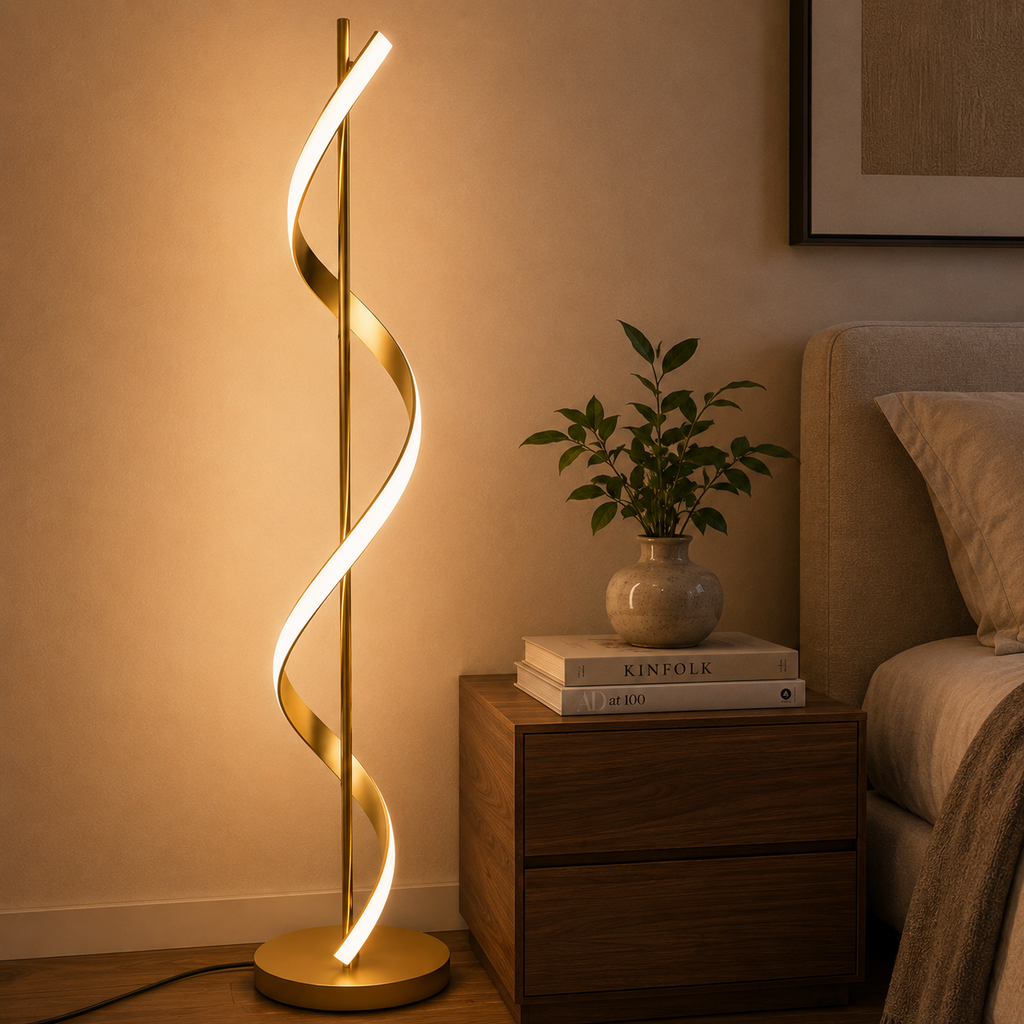 Lampadaire LED Twist Gold
