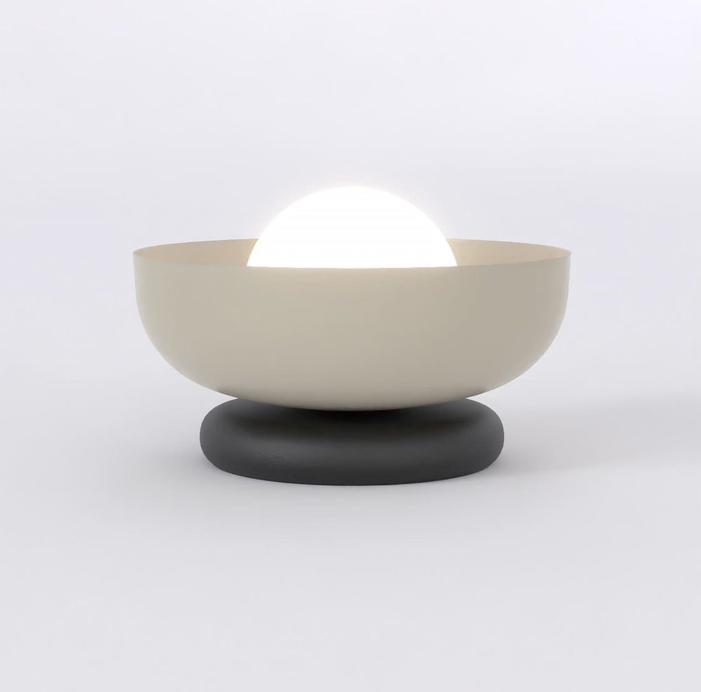 Lampe de table verre cylindrique minimaliste