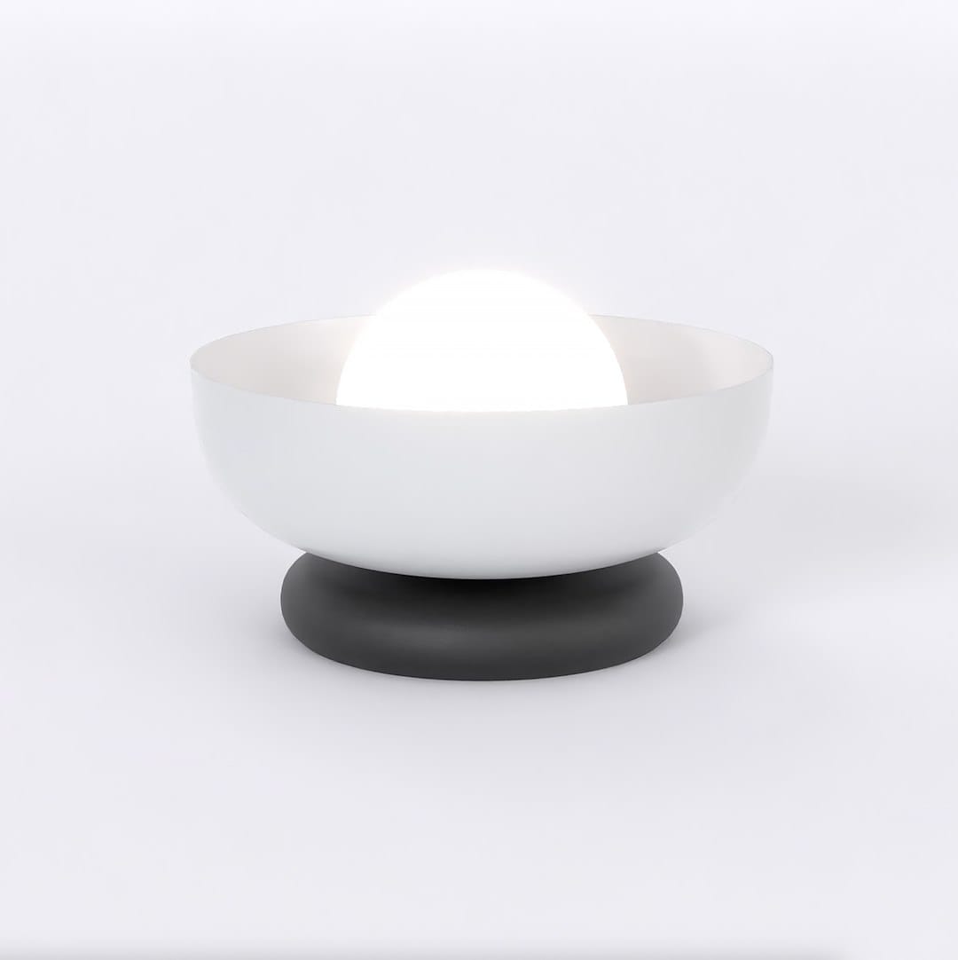 Lampe de table verre cylindrique minimaliste