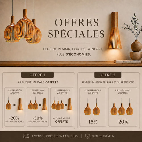 Suspension en bois scandinave |  Balinaise
