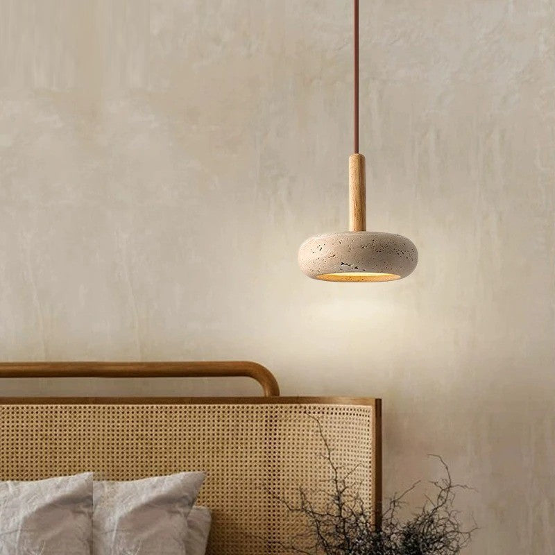 Suspension élégante pierre naturelle | Style wabi sabi