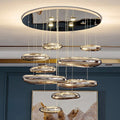 Lustre suspendu en forme de nuages métaliques