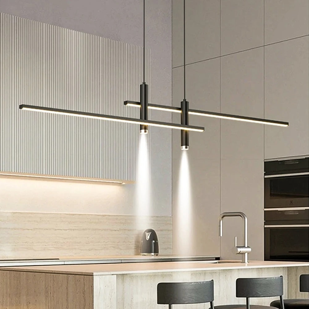 Suspension luminaire spots au design minimaliste et moderne