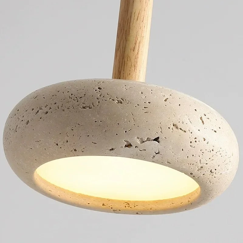 Suspension élégante pierre naturelle | Style wabi sabi