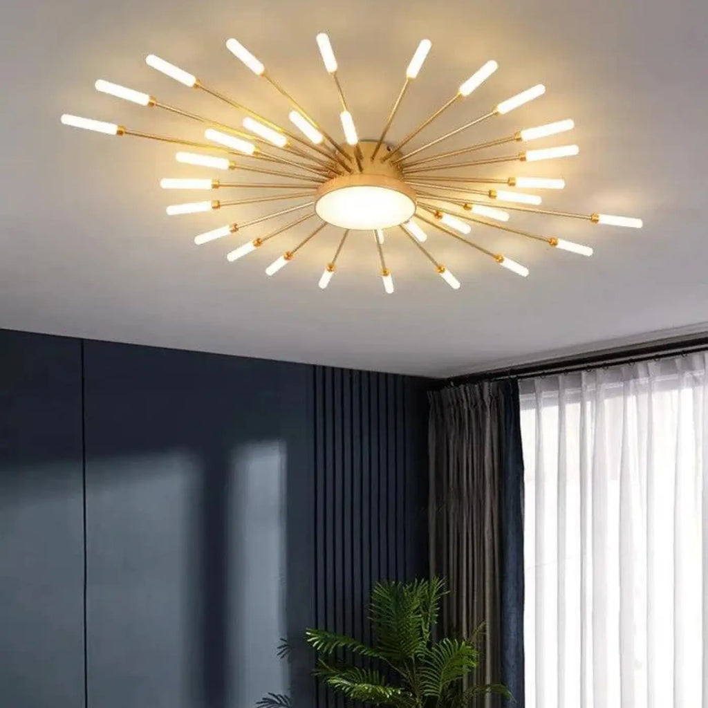 Plafonnier Design De Salon En Forme De Soleil