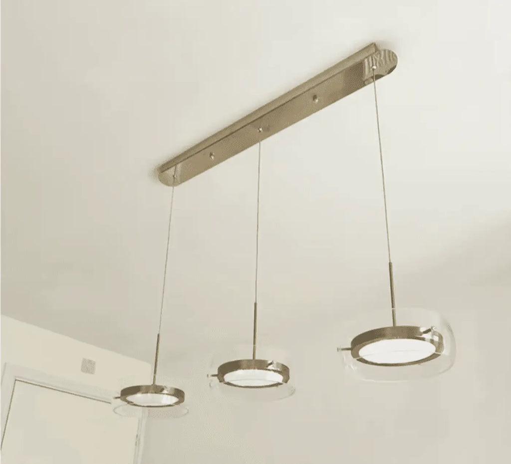 Plafonnier industriel pour cuisine avec triple anneaux