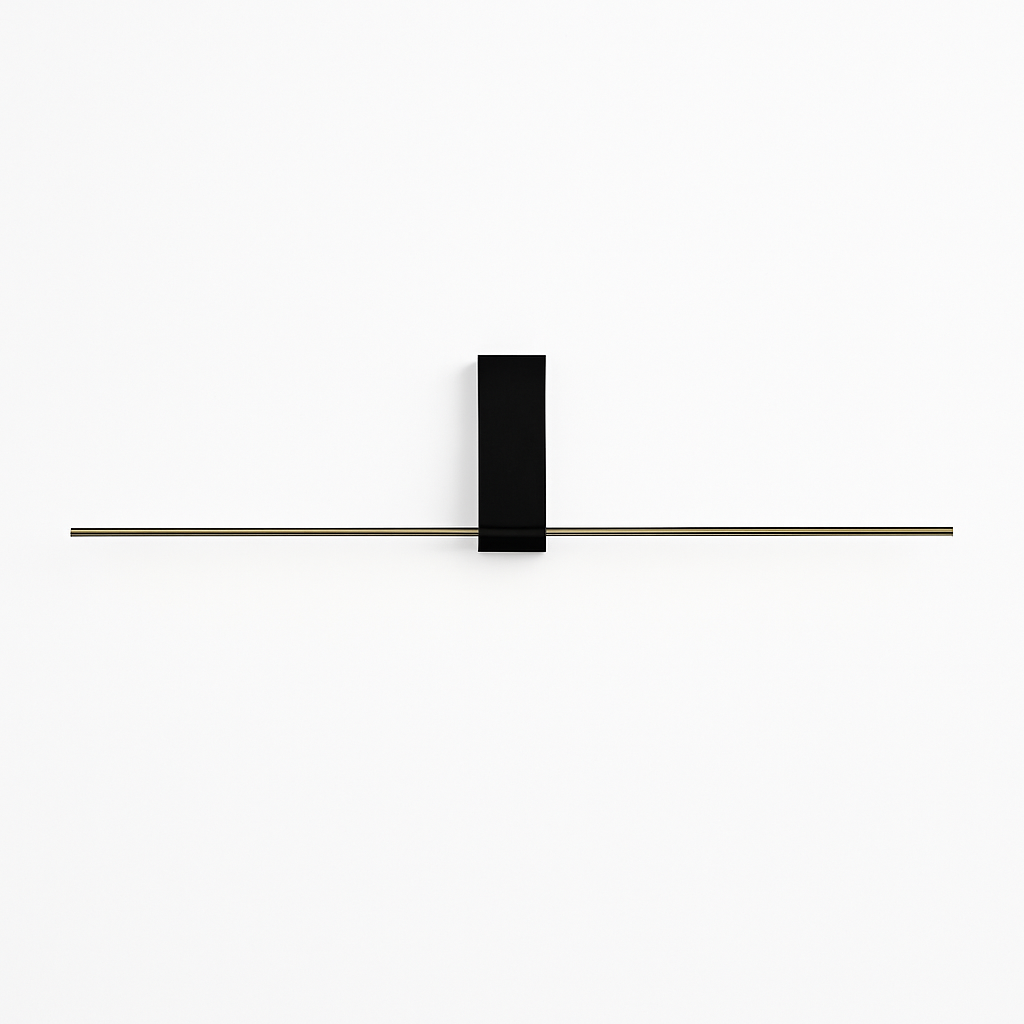 Plafonnier LED minimaliste barre lumineuse en métal – Mahil, noir