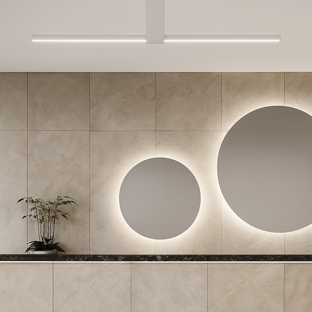 Plafonnier LED minimaliste barre lumineuse en métal – Mahil, noir