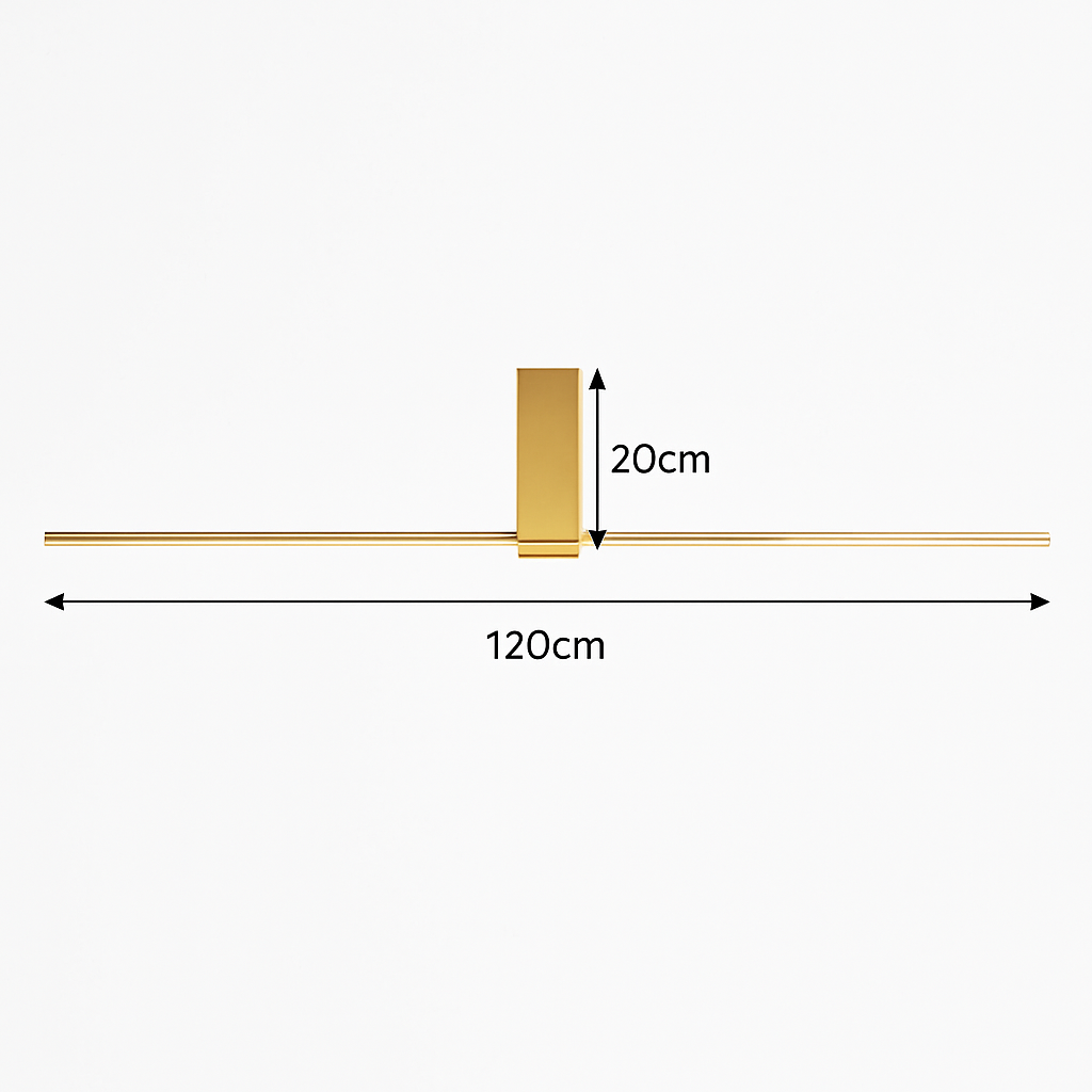 Plafonnier LED minimaliste barre lumineuse en métal – Mahil, noir