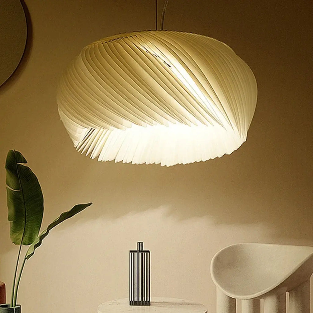 Suspension Design Moderne Blanche Forme Organique Élégante